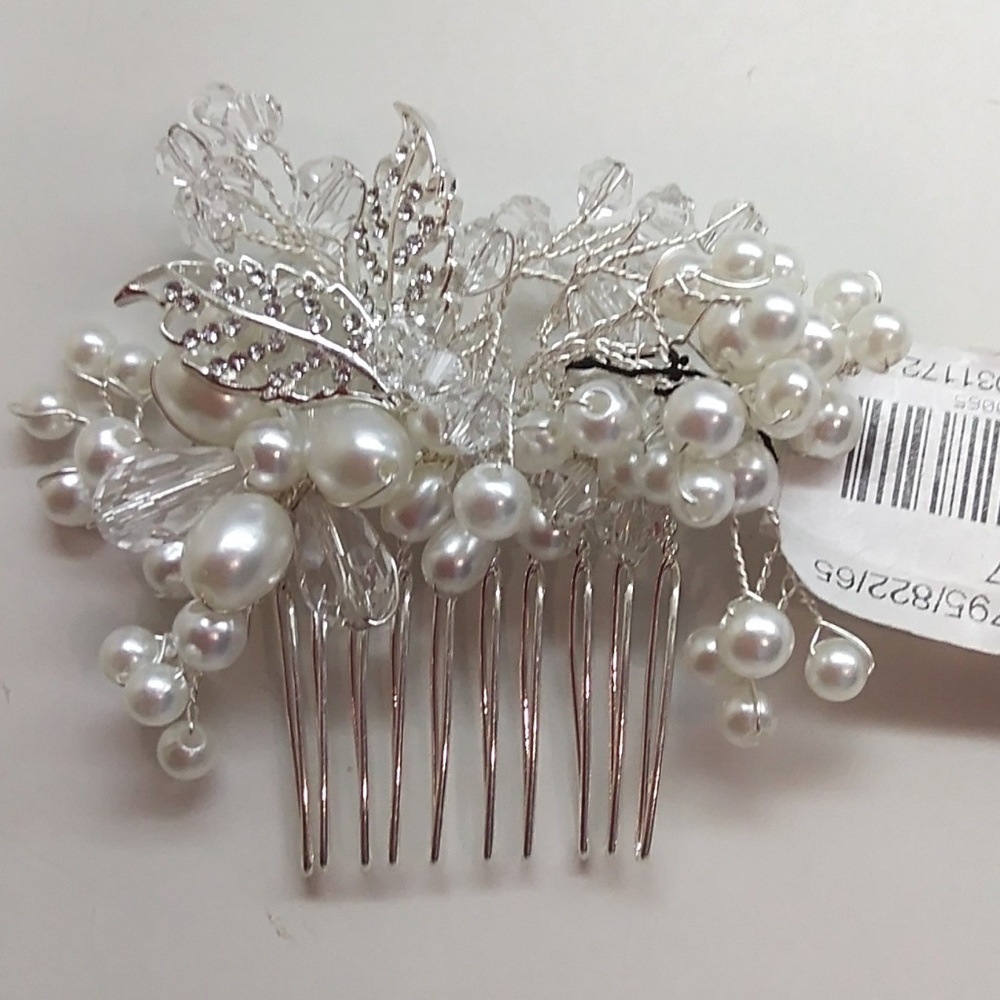 Cezanne New Pearl & Rhinestone Hair Comb